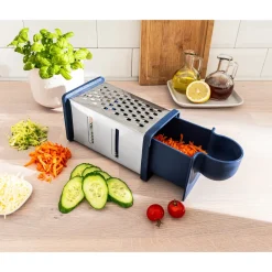 Die moderne Hausfrau 4 in 1 Reibe mit Auffangfach