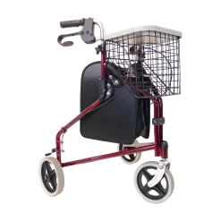 Die moderne Hausfrau 3 Rad Rollator Tri Walker für innen & außen, faltbar, leicht