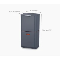 Die moderne Hausfrau Abfalltrennungs- und Recyclingbehälter Totem Max Grau