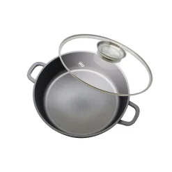 Die moderne Hausfrau Alucast Servierpfanne mit Deckel "Dur Select" 28 cm