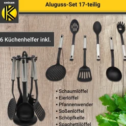 Die moderne Hausfrau Aluguss-Topfset, 17-teilig grau