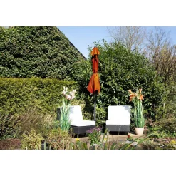 Die moderne Hausfrau Ampel-Sonnenschirm Greenday braun