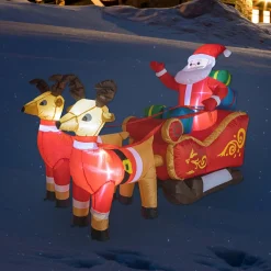 Die moderne Hausfrau Aufblasbarer Weihnachtsmann mit Schlitten