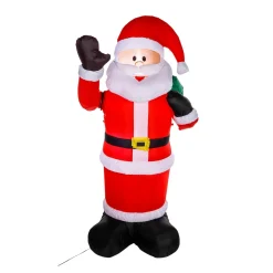 Die moderne Hausfrau Aufblasbarer Weihnachtsmann mit beweglichem Arm, 180 cm