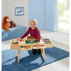 Die moderne Hausfrau Bambus Spiel- und Puzzletisch 