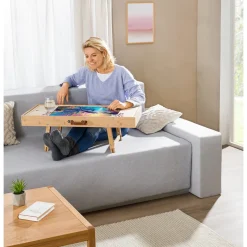 Die moderne Hausfrau Bambus Spiel- und Puzzletisch 