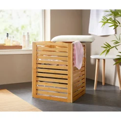 Die moderne Hausfrau Bambus-Aufbewahrungshocker