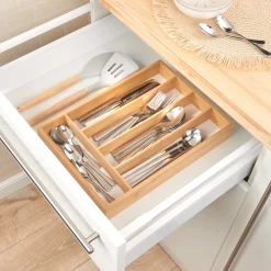 Die moderne Hausfrau Bambus-Besteckkasten