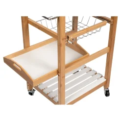 Die moderne Hausfrau Bambus-Küchen- und Servierwagen