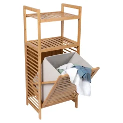 Die moderne Hausfrau Bambus-Regal mit Wäschesammler