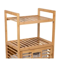 Die moderne Hausfrau Bambus-Regal mit Wäschesammler