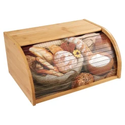 Die moderne Hausfrau Bambus-Rollbrotkasten mit Motiv