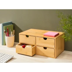 Die moderne Hausfrau Bambus-Schubladen-Schränkchen