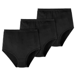 Damen Die moderne Hausfrau Baumwoll-Taillenslip schwarz - 3 Stück