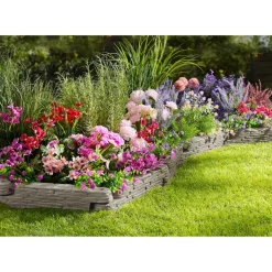 Die moderne Hausfrau Beetbegrenzung „Steinmauer“, 8 Stück