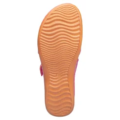 Damen Die moderne Hausfrau Bequem-Pantolette „Blume“ pink