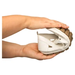 Damen Die moderne Hausfrau Bequem-Slipper „Bianca“ weiß