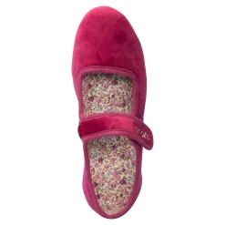 Damen Die moderne Hausfrau Übergangs-Hausschuhballerina „Rose“ mit Wechselsohle