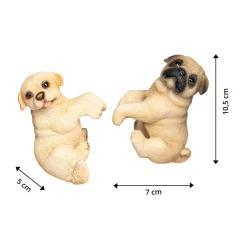 Die moderne Hausfrau ﻿Blumentopf-Deko „Hundefreunde“, 2-teilig