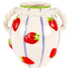 Die moderne Hausfrau Blumenvase „Erdbeeren“