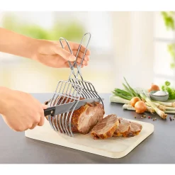 Die moderne Hausfrau Braten-Schneidehilfe