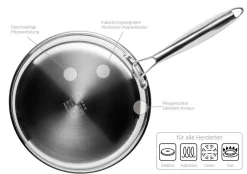 Die moderne Hausfrau Bratpfanne, Edelstahl Hestia 1 x Pfanne