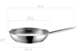 Die moderne Hausfrau Bratpfanne Edelstahl PROFESSIONAL I 32 cm