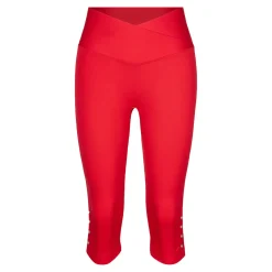 Damen Die moderne Hausfrau Capri-Leggings „Diamant-Optik“ rot
