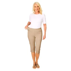 Damen Die moderne Hausfrau Capri-Schlupfjeans „Dunja“ beige