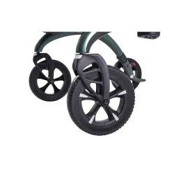 Die moderne Hausfrau Carbon Rollator inklusive Tasche, faltbar British Racing Green