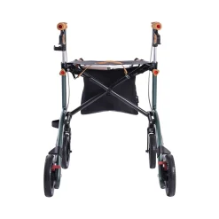 Die moderne Hausfrau Carbon Rollator inklusive Tasche, faltbar British Racing Green