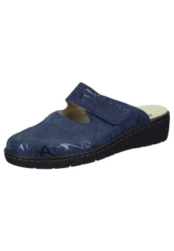 Damen Die moderne Hausfrau CHELVA Komfort Clogs blau