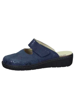 Damen Die moderne Hausfrau CHELVA Komfort Clogs blau