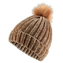 Damen Die moderne Hausfrau Chenille-Mütze "Bommel"