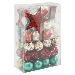 Die moderne Hausfrau Christbaumschmuck-Sortiment „XXL“, 132-teilig