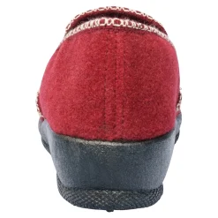 Damen Die moderne Hausfrau Damen Hausschuh Alpenblume dunkelrot