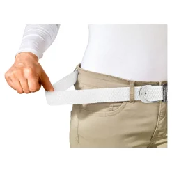 Damen Die moderne Hausfrau Damen-Flexigürtel weiß-grau