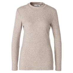 Damen Die moderne Hausfrau Damen-Pullover, gerippt beige