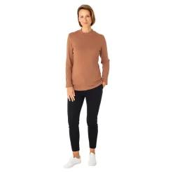 Damen Die moderne Hausfrau Damen-Pullover, gerippt camel