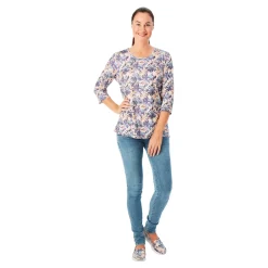 Damen Die moderne Hausfrau Damenshirt 3/4-Arm "Fleur"