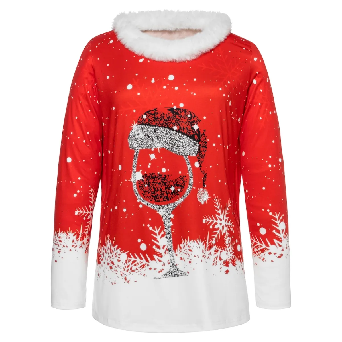 Damen Die moderne Hausfrau Damen-Shirt „Festtage“ rot