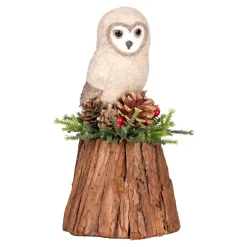 Die moderne Hausfrau Dekofigur Filz-Eule „Elvira“