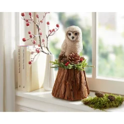 Die moderne Hausfrau Dekofigur Filz-Eule „Elvira“