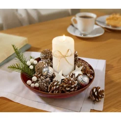 Die moderne Hausfrau Dekomaterial „Natur“ weiß