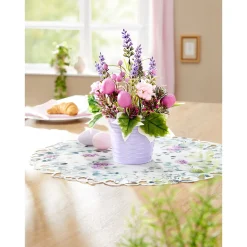 Die moderne Hausfrau Deko-Ostergesteck flieder