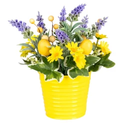 Die moderne Hausfrau Deko-Ostergesteck gelb