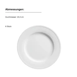 Die moderne Hausfrau Dessertteller Set, Porzellan Arlona