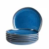 Die moderne Hausfrau Dessertteller Set, Steinzeug Cordelia Königsblau