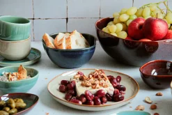 Die moderne Hausfrau Dessertteller Set, Steinzeug Cordelia Königsblau