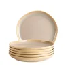 Die moderne Hausfrau Dessertteller Set, Steinzeug Cordelia Beige / Sand